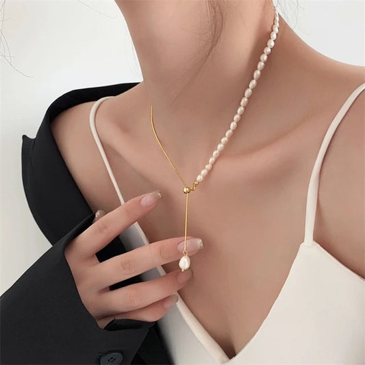 Adjustable Pearl Necklace